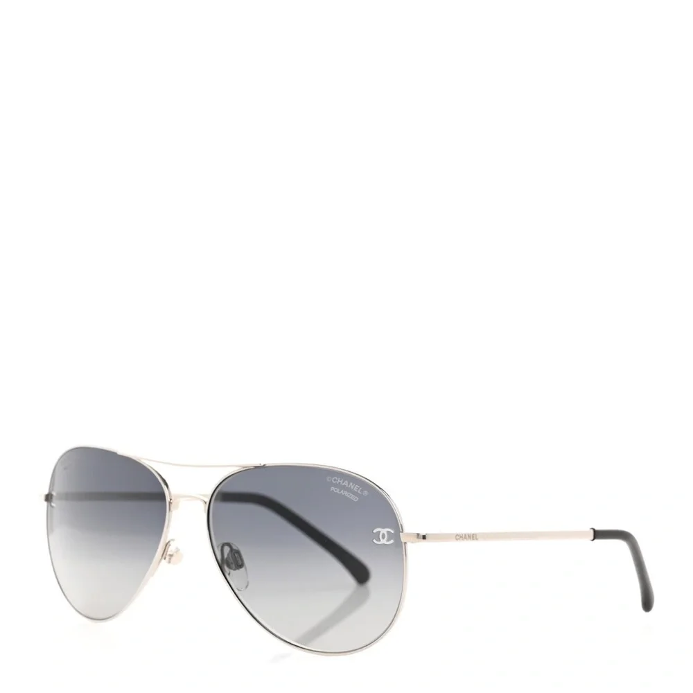 CHANEL CC Polarized Aviator Sunglasses